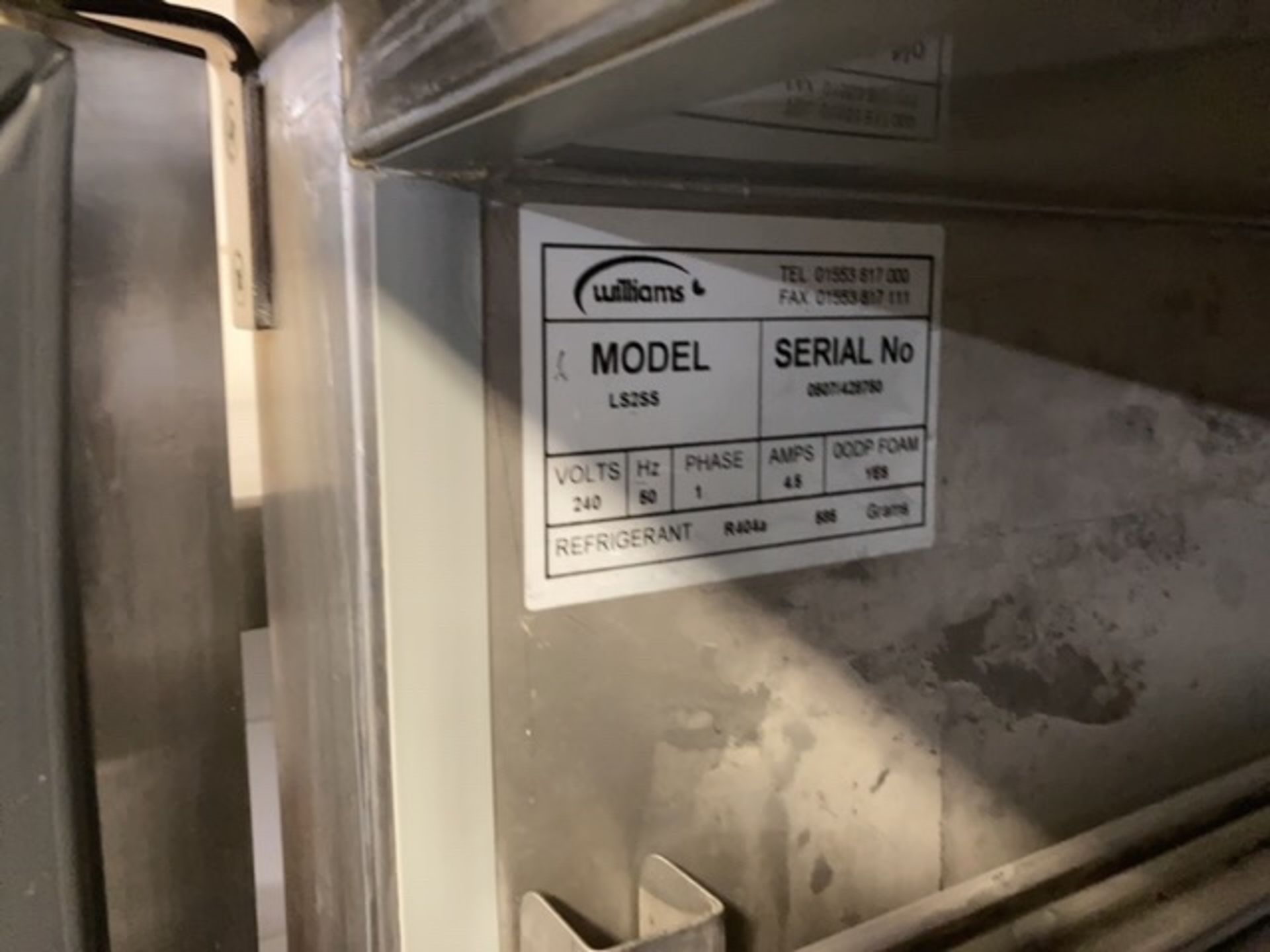 Williams double door commercial freezer - Image 3 of 3