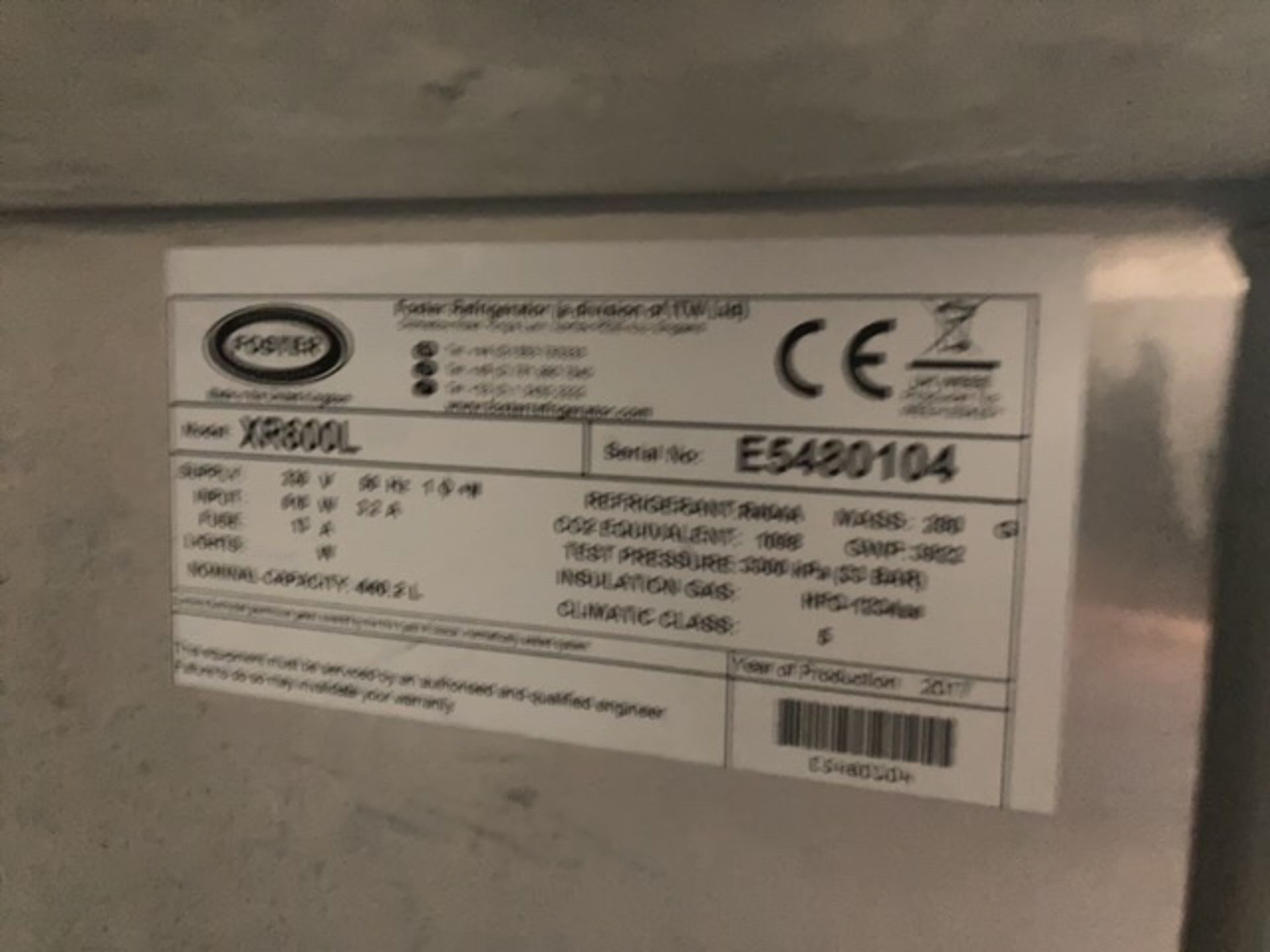 Foster xtra upright commercial freezer - Image 3 of 3