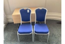 A quantity of Burgess stacking conference room chairs