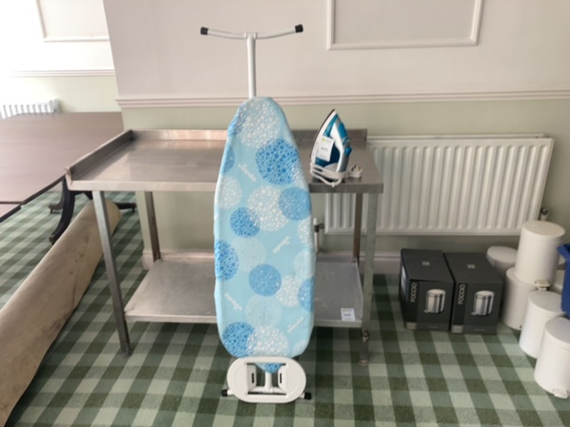 Ironing board and iron