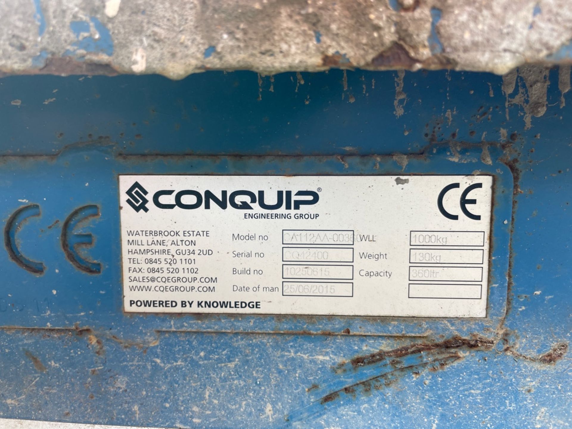 Conquip 360 ltr Mortar Skip - Image 2 of 2