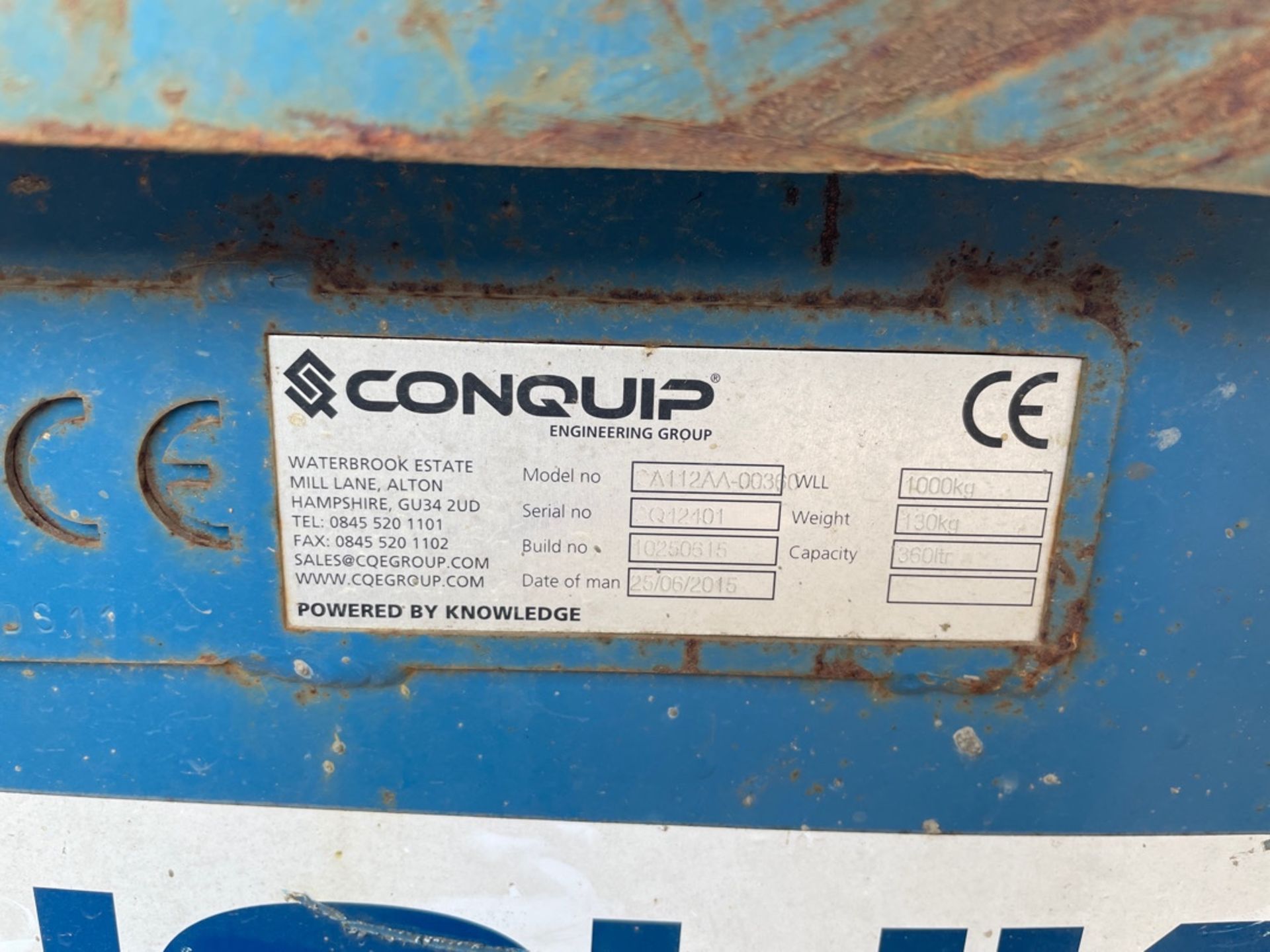 Conquip 360 ltr Mortar Skip - Image 2 of 2