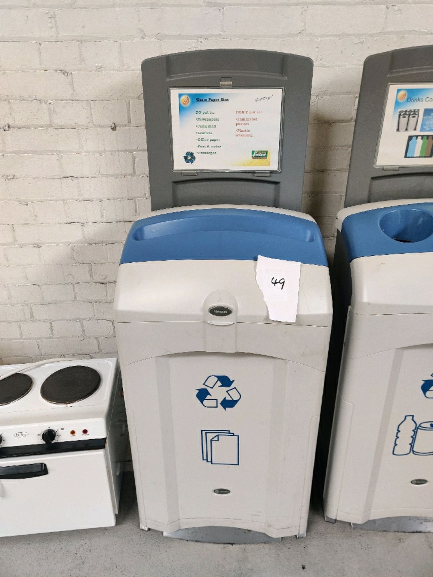 Recycling bin waste paper