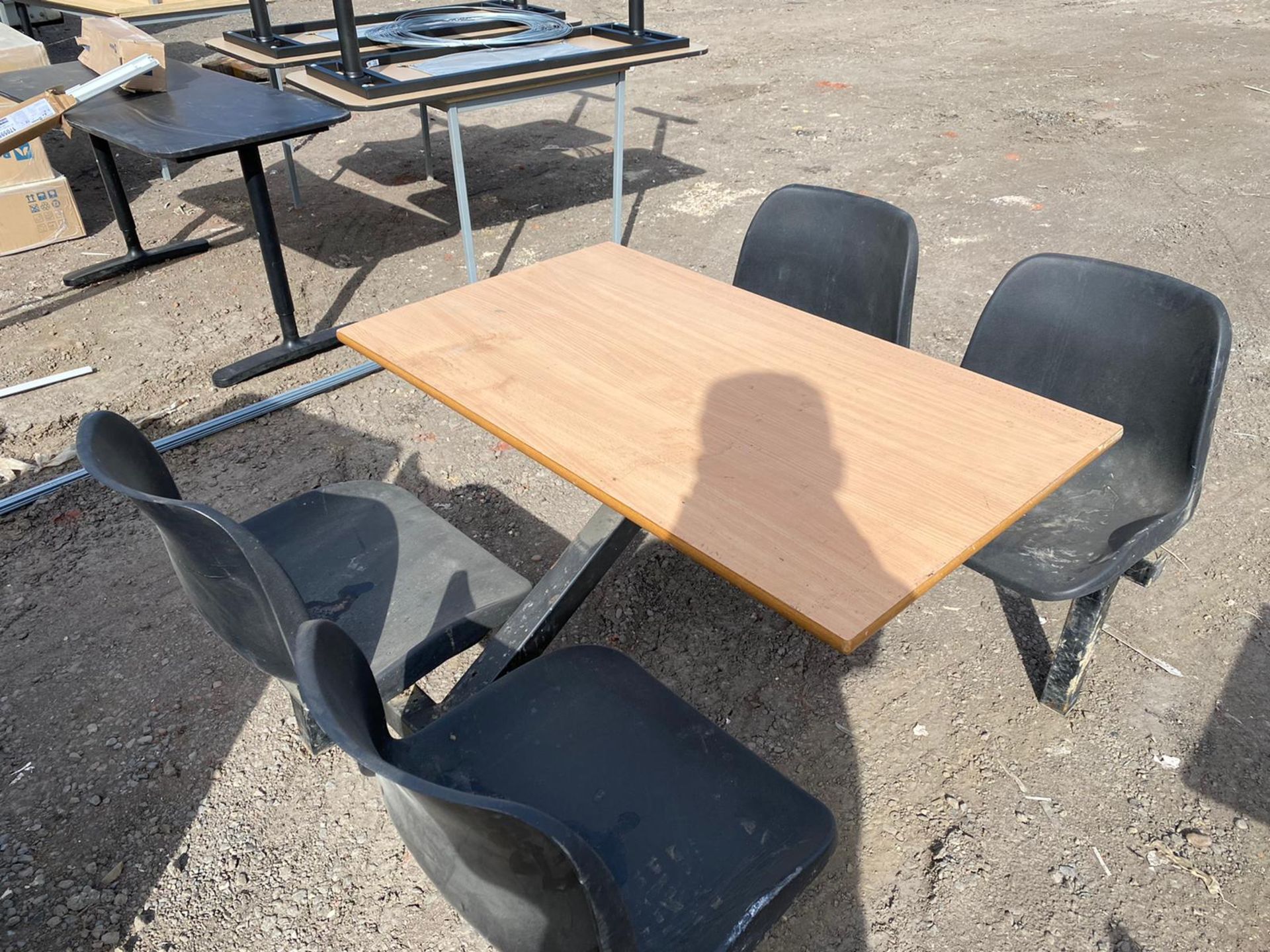 Canteen tables for welfare units x 3 - Image 2 of 3