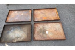 Steel drip tray 2ft x 3ft qty 4