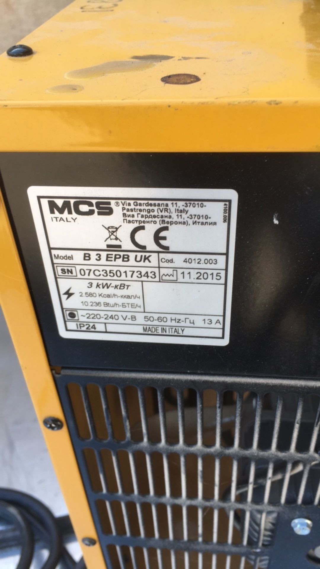Master B 3 EPB 3kw fan heater (A772831) - Bild 2 aus 3