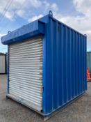 10ft high cube storage Container cabin with roller shutter door