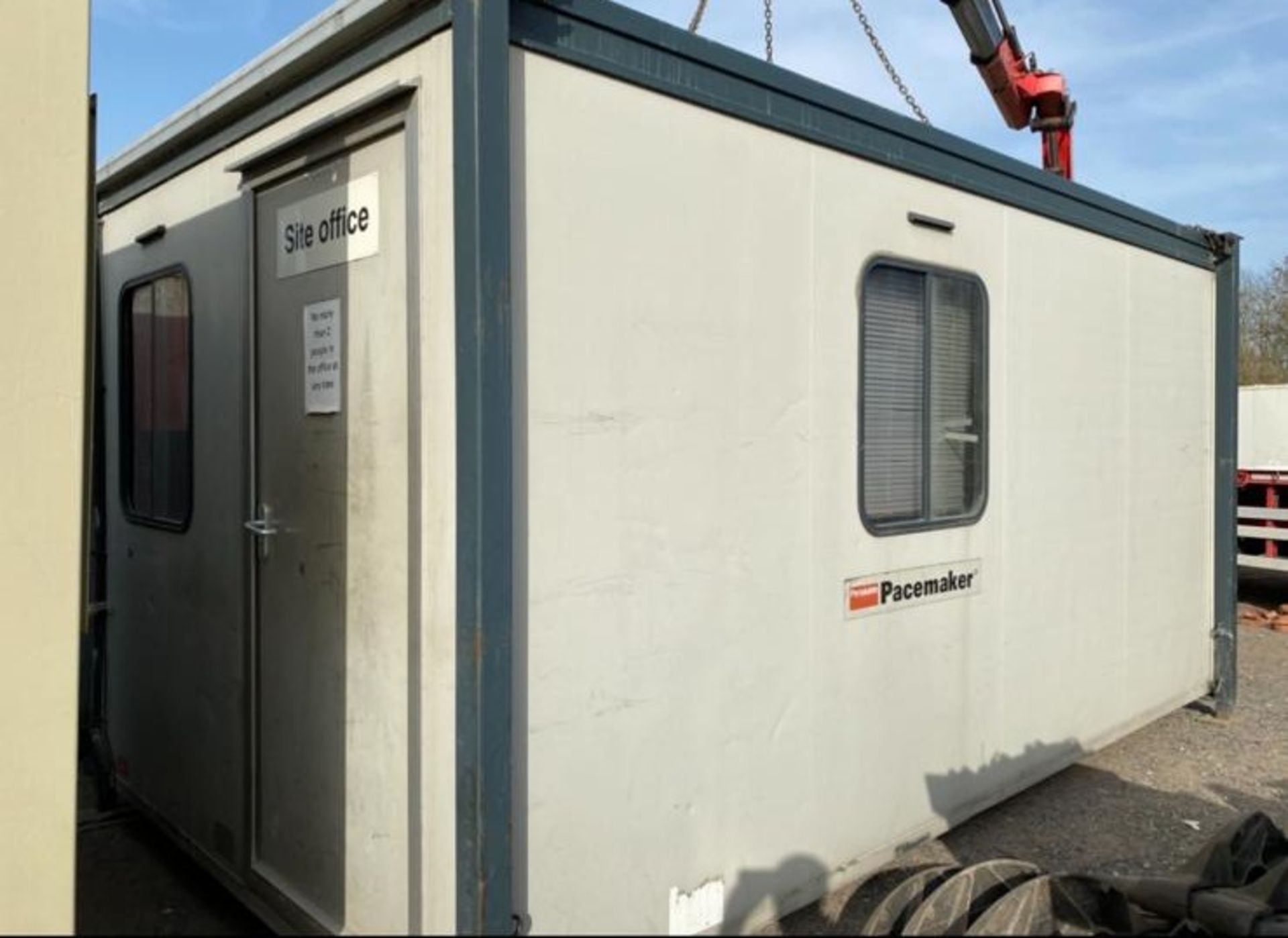 16ft genuine portakabin container site cabin office with 2 doors - Image 2 of 4