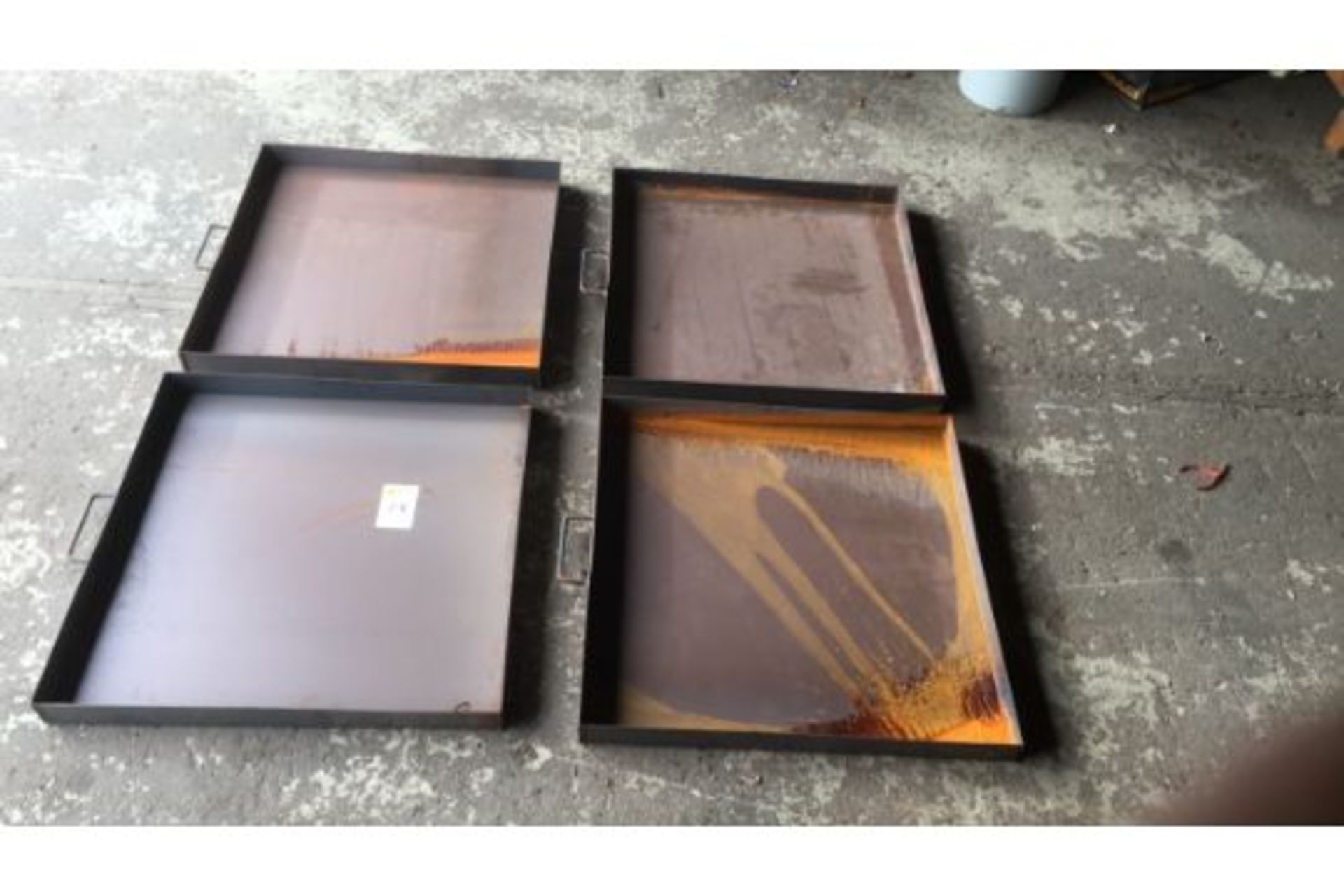 Steel 2ft x 2ft x 2 inch drip tray qty 4