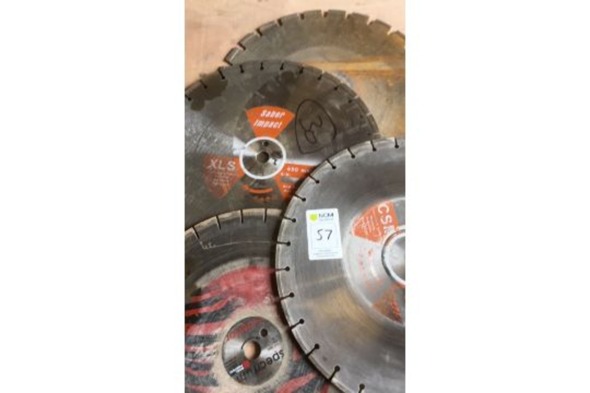 Diamond cutting disc qty 4, 450mm dia, 25mm centre, various makes - Image 2 of 4