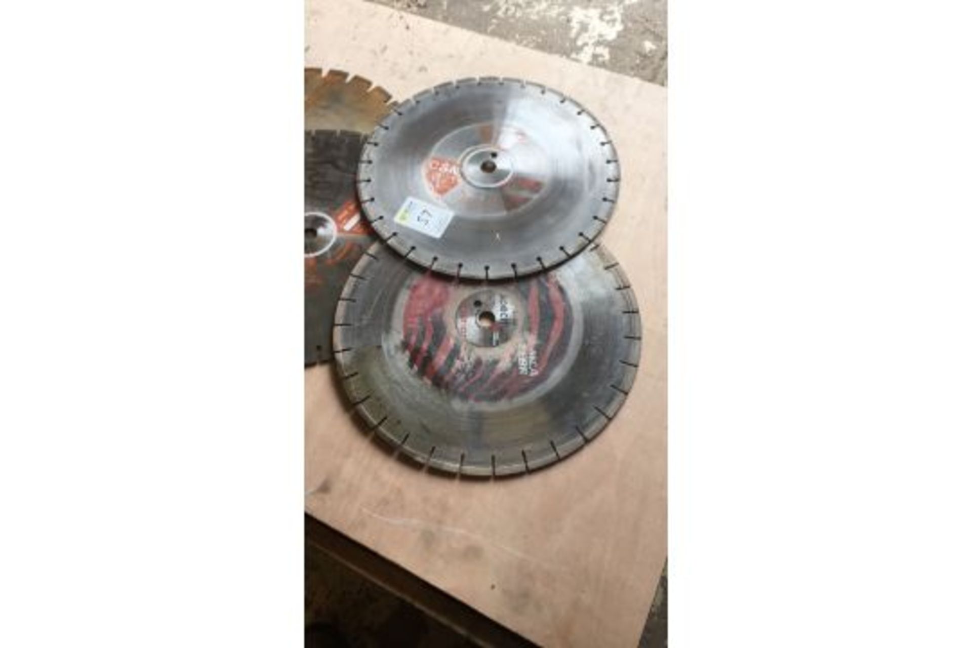 Diamond cutting disc qty 4, 450mm dia, 25mm centre, various makes