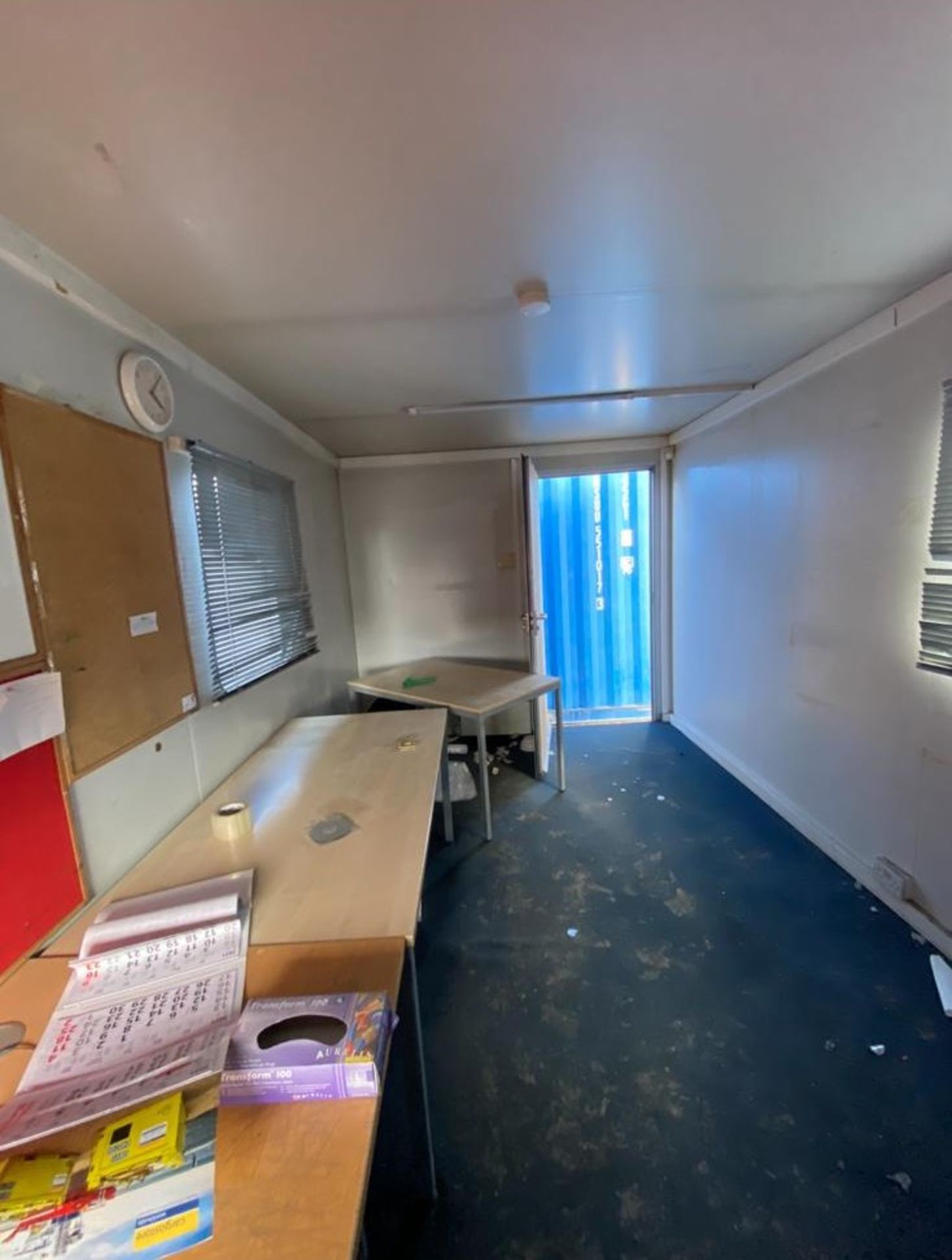 16ft genuine portakabin container site cabin office with 2 doors - Image 3 of 4