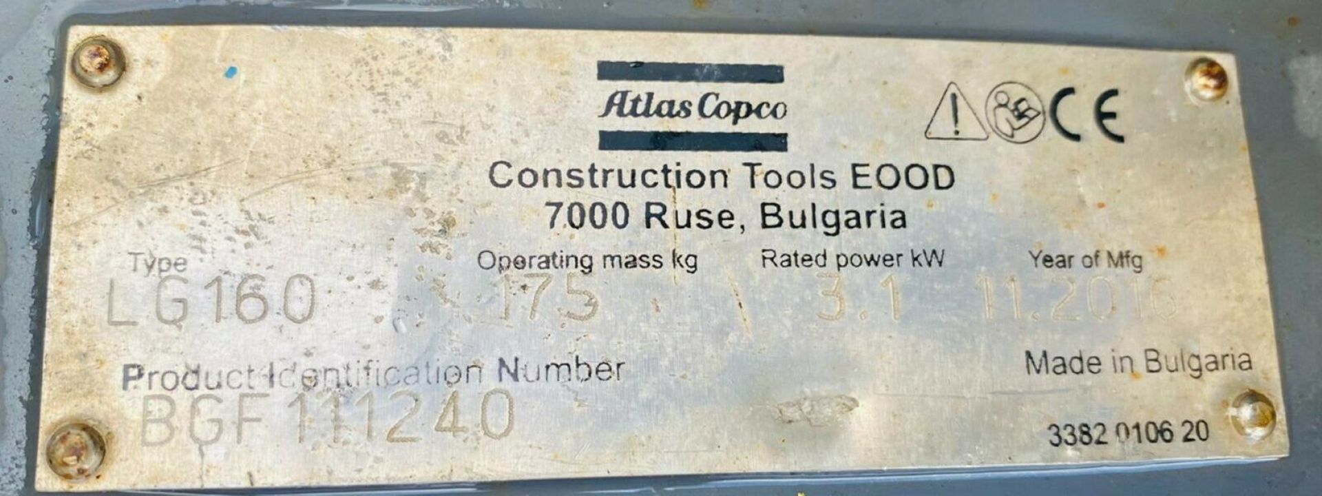 Atlas Copco LG160. Wacker Plate - Image 7 of 7