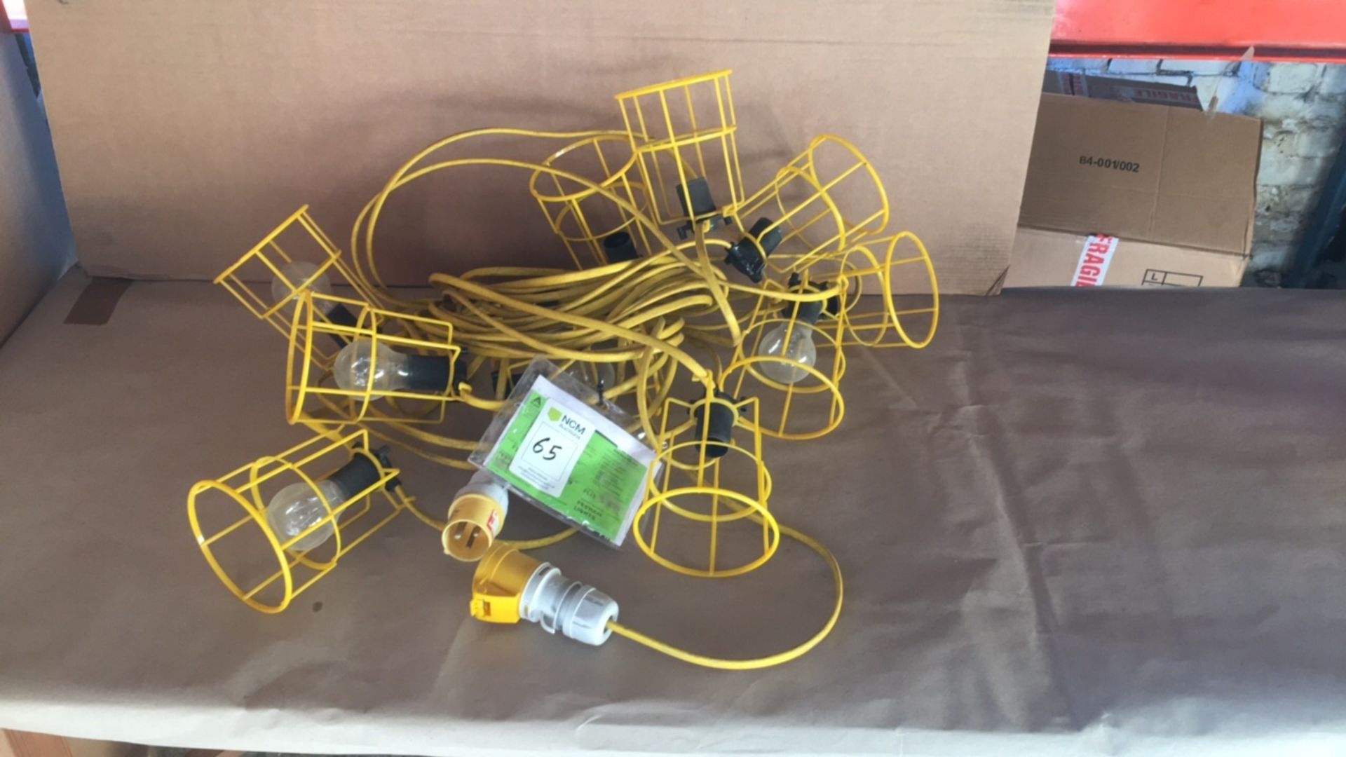 Festoon 110v work site lights