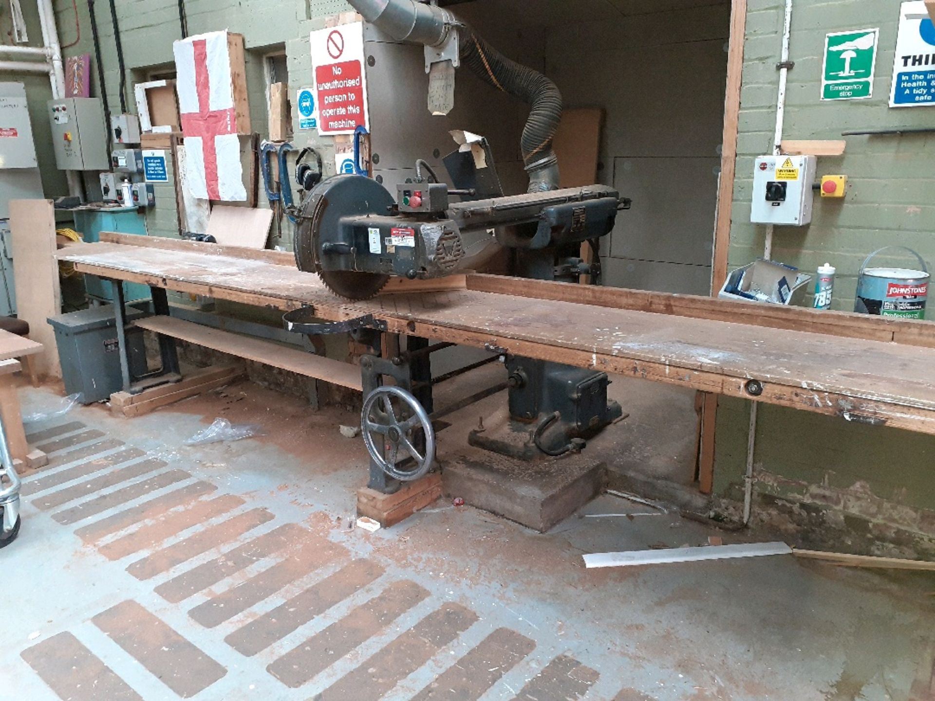 Wadkin Bursgreen radial arm saw - Image 5 of 5