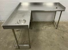 Corner preparation table & handwash
