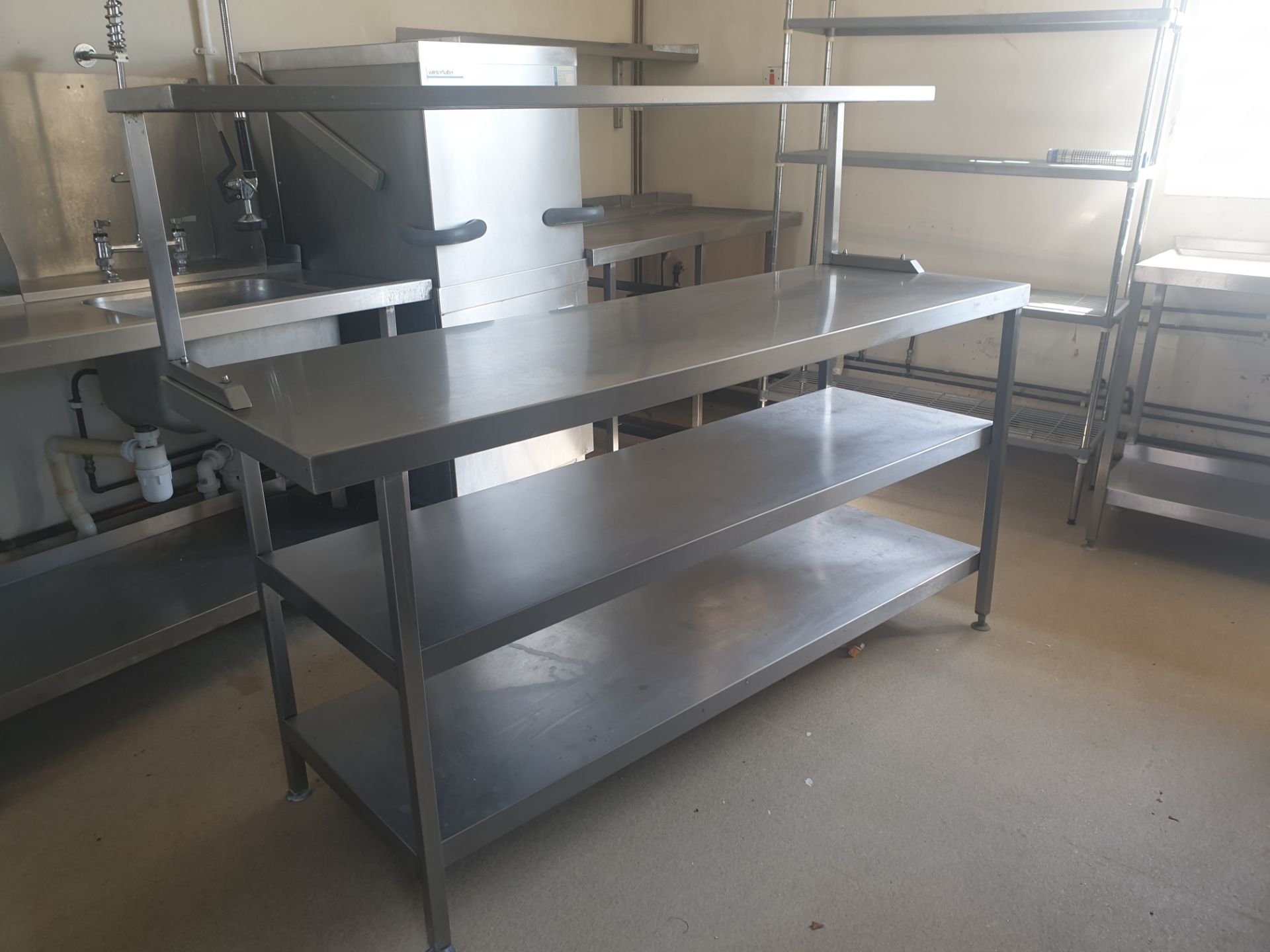 Stainless steel bench and shelve