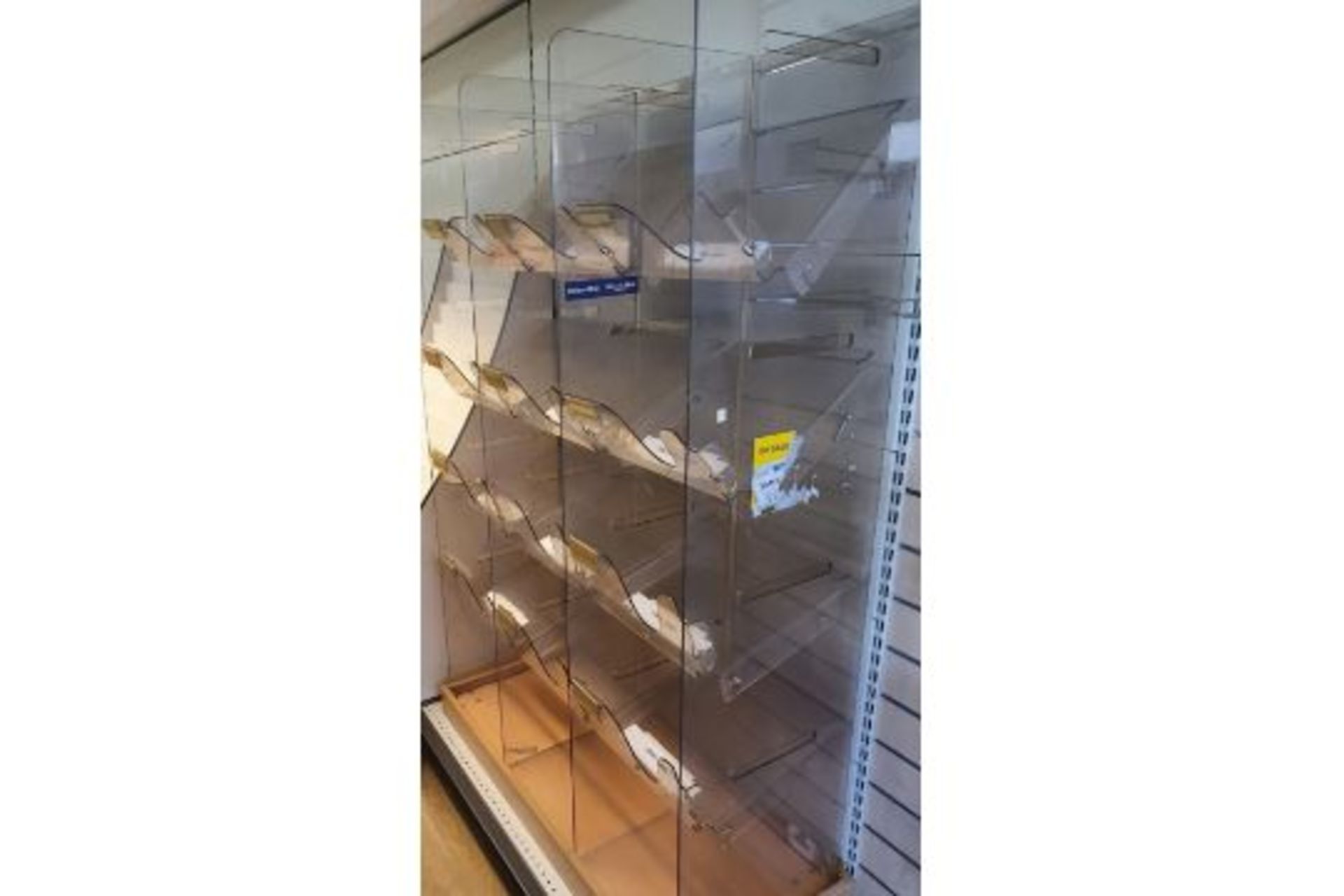 Perspex newspaper shelf - 1.5 x 1 metre