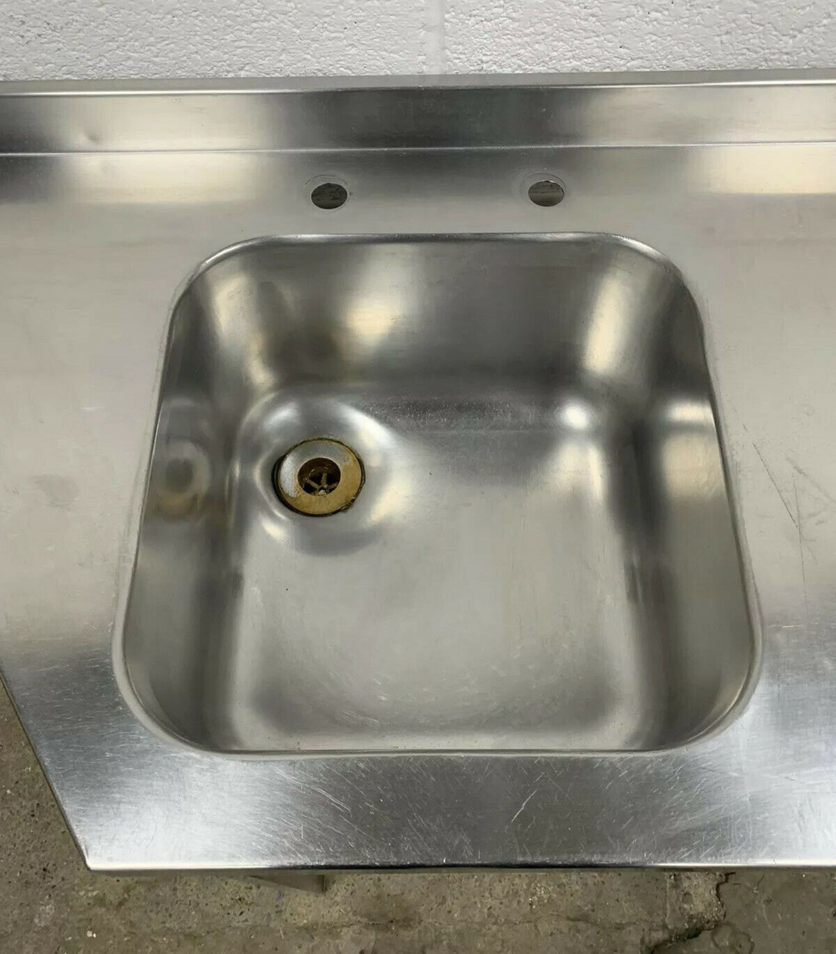 Stainless steel single bowl sink & preparation table - Image 6 of 6