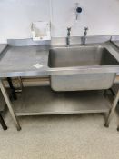 Stainless steel washing station