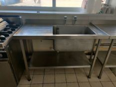 Single stainless steel wash basin