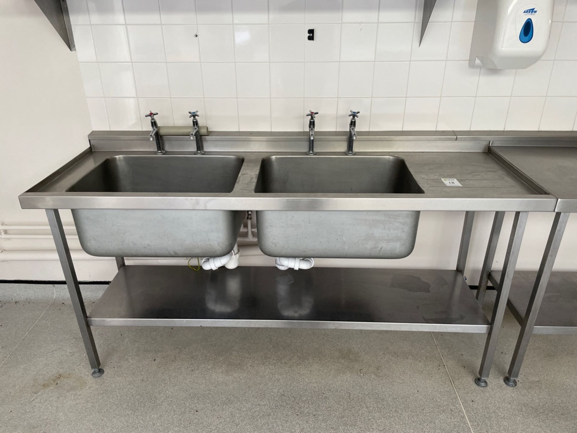 Stainless Steel Double Bowl Sink Unit