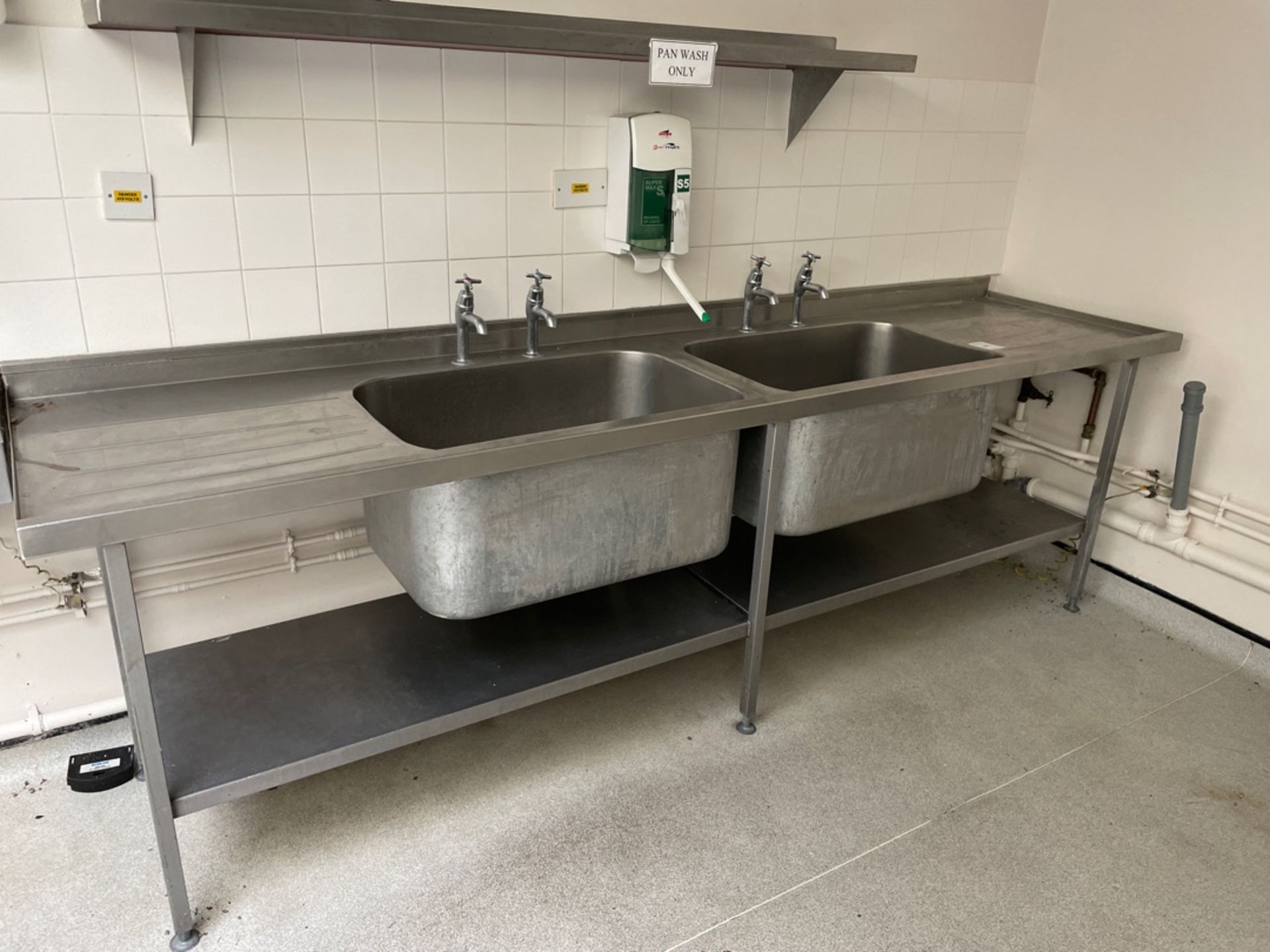 Stainless Steel Double Bowl Sink Unit