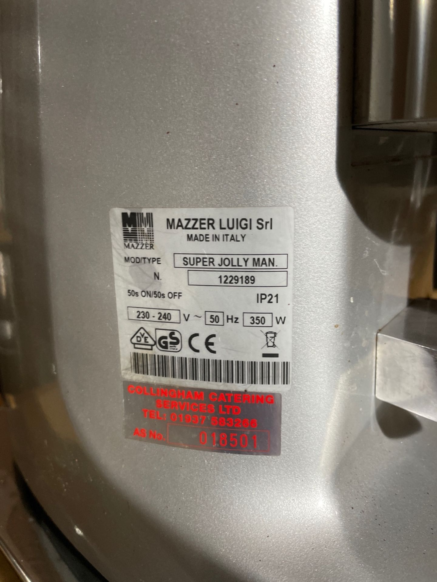 Mazzer Luigi Super Jolly Man Coffee Grinder - Image 2 of 2