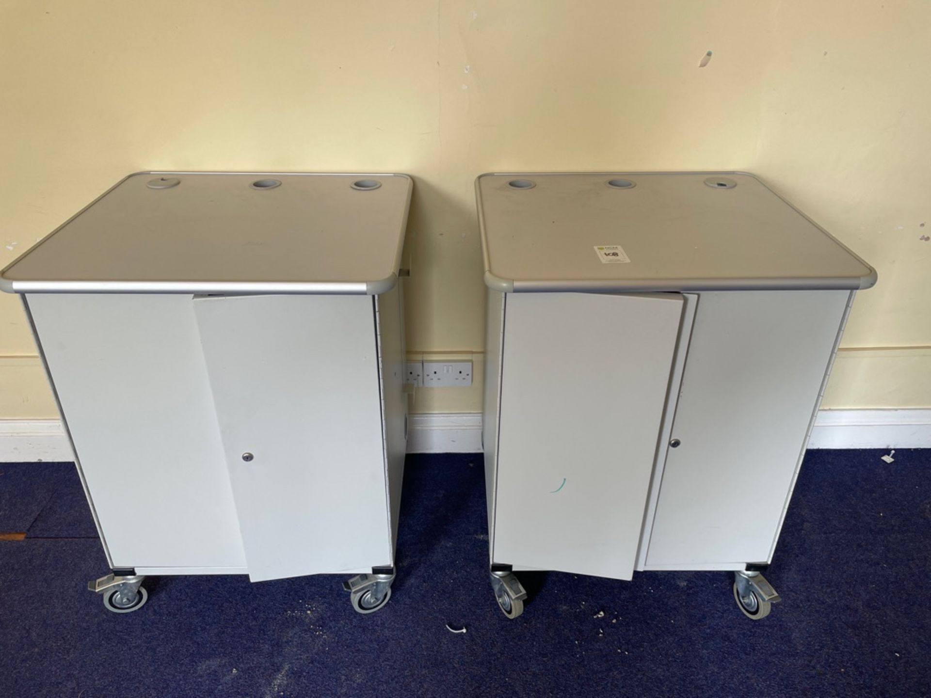 Pair Of Moby Go Mobile Storage Cabinets