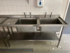 Stainless Steel Double Bowl Sink Unit