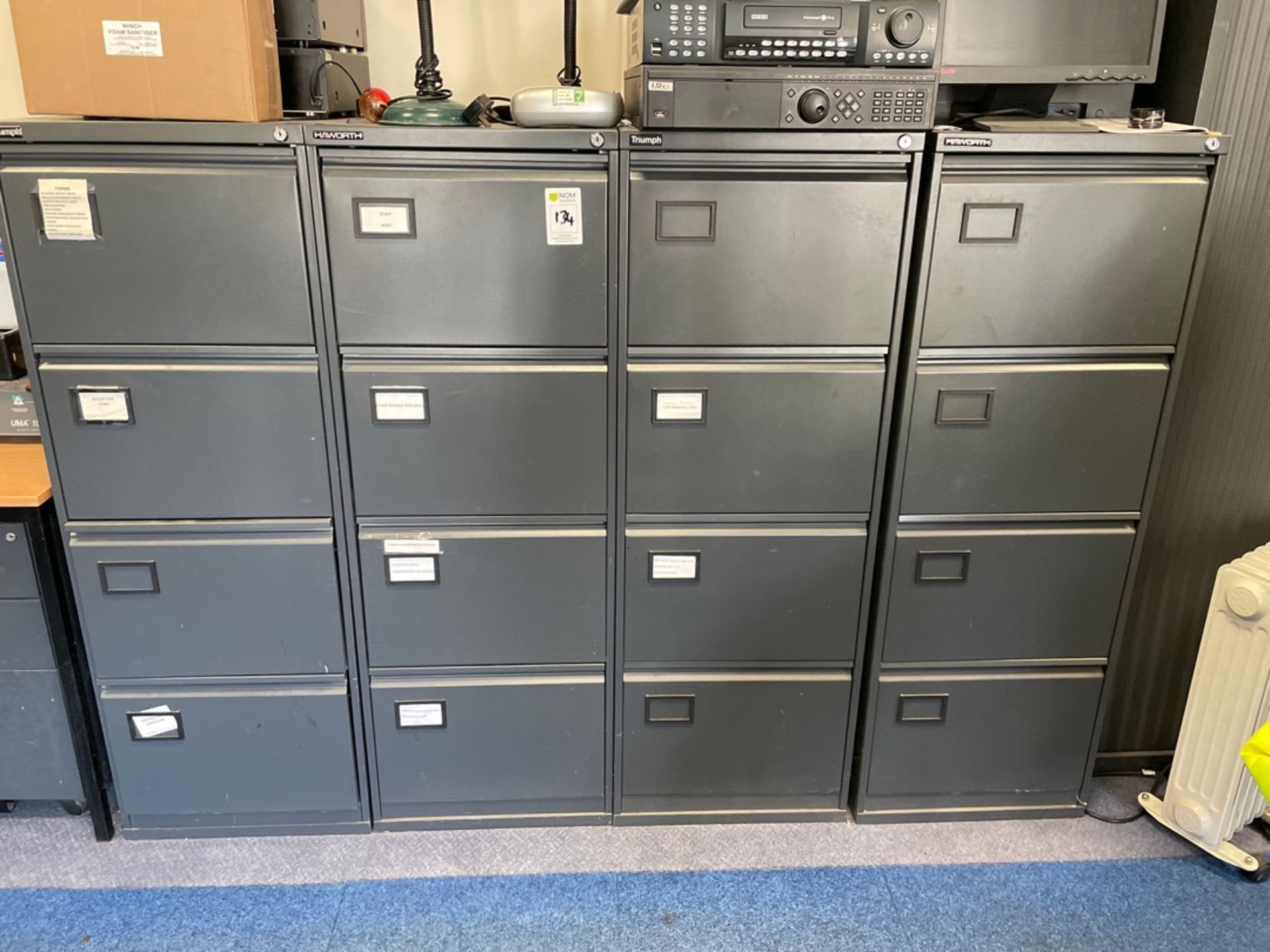 Metal filing Cabinets x 4