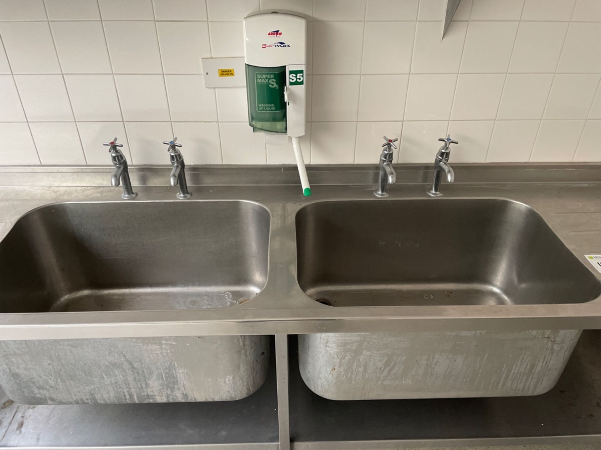 Stainless Steel Double Bowl Sink Unit - Image 2 of 2