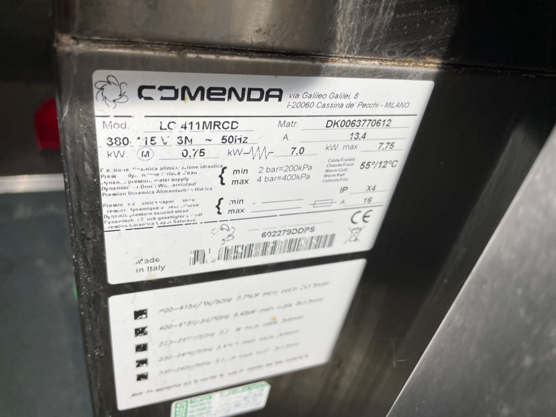 Comenda LC411MrCD Dishwashing Machine - Image 3 of 3