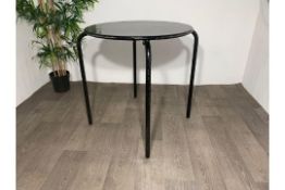 Steel Circular Black Table