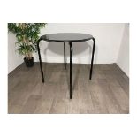 Steel Circular Black Table