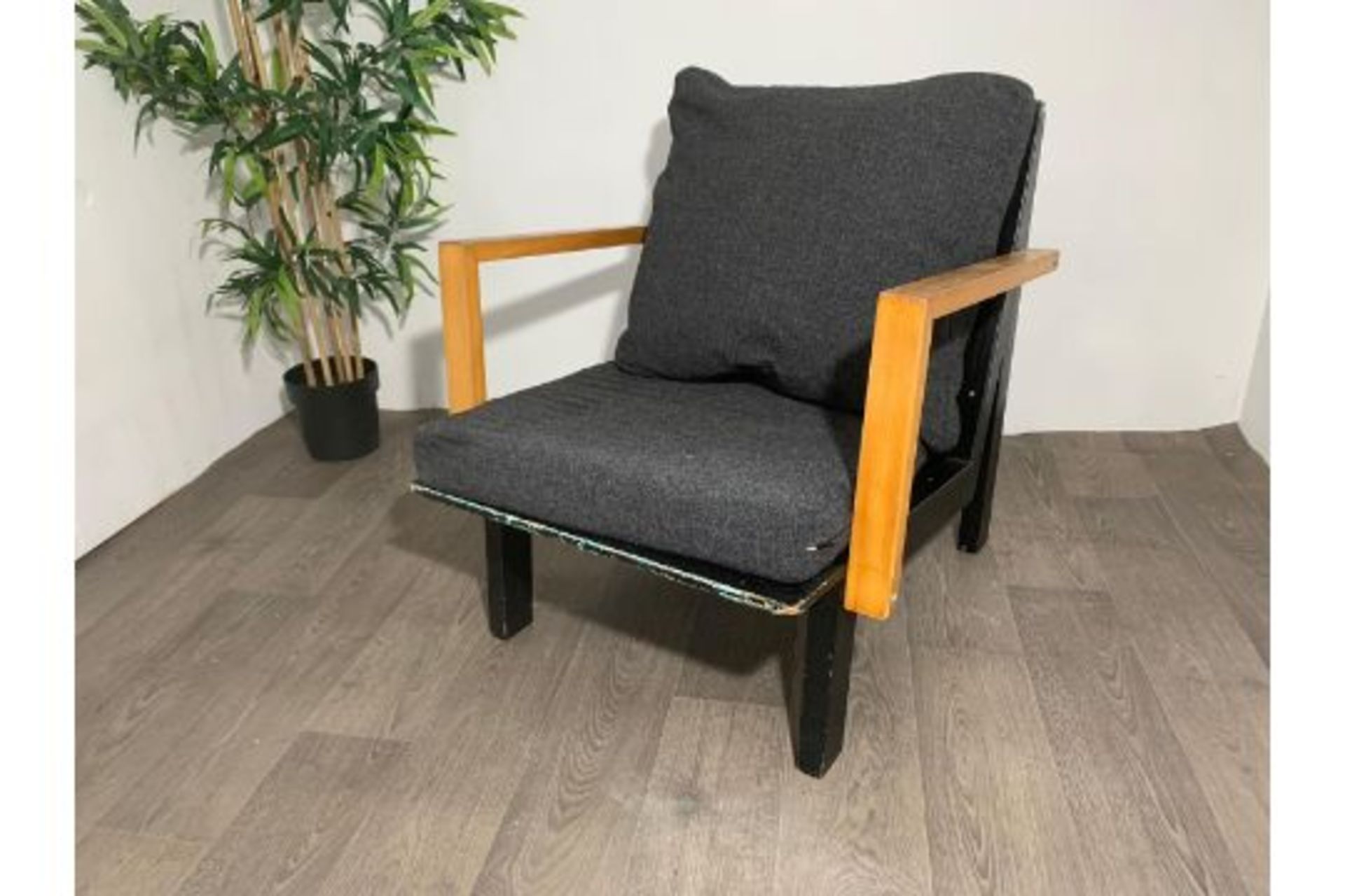 Mid Century Wooden Lounge Chair - Image 2 of 4