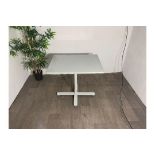 White Cast Iron Rectangular Table