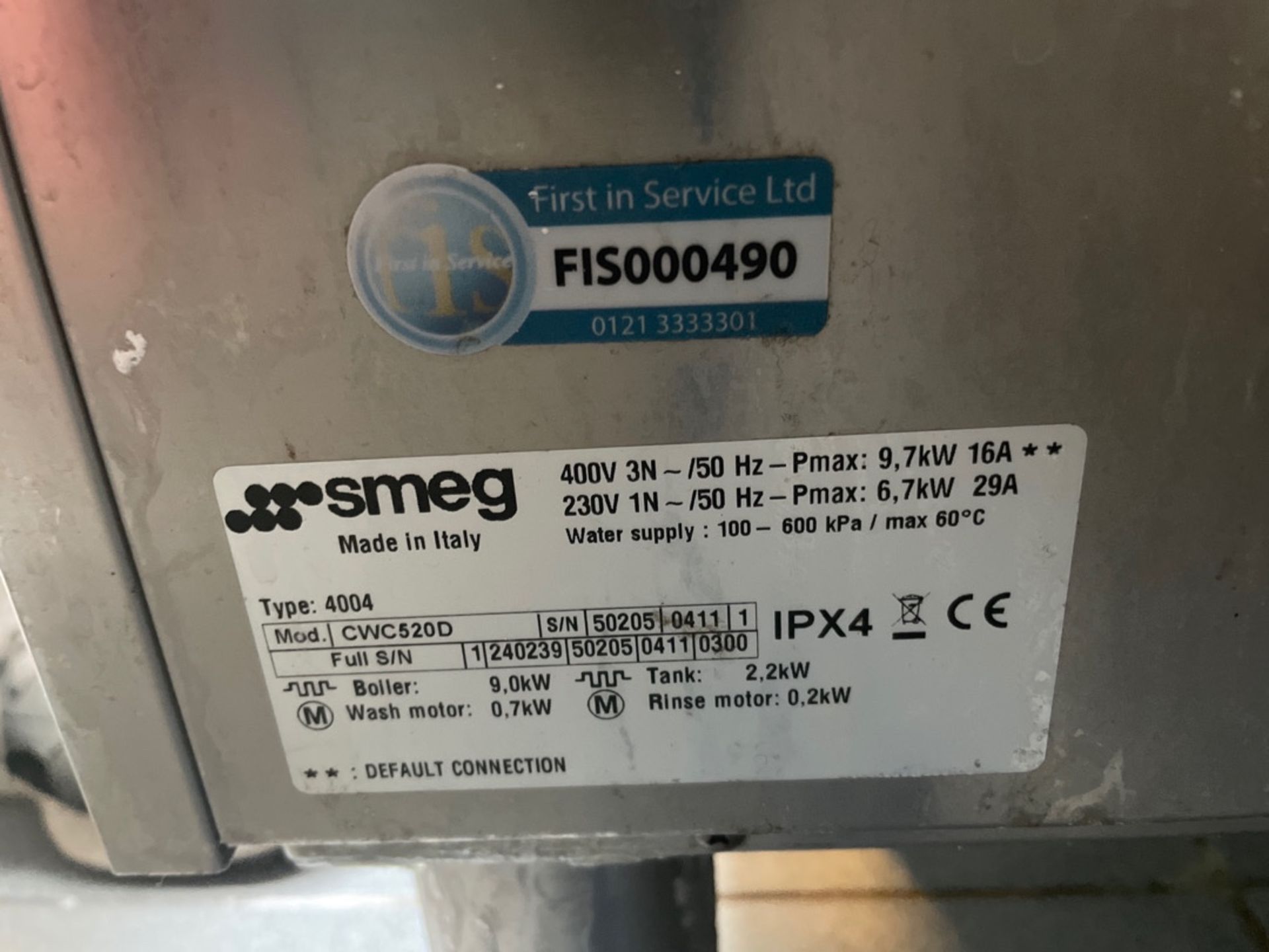 Smeg CWC520D Pass Through Dishwasher - Image 3 of 4