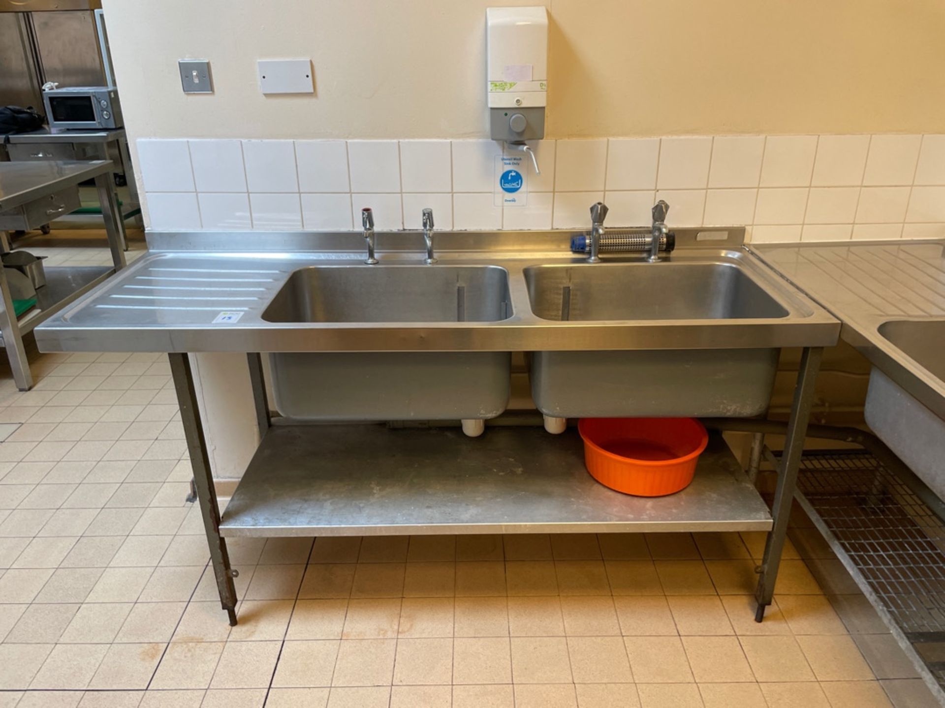 Stainless Steel Double Bowl Sink Unit