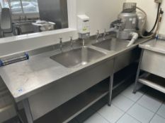 Stainless Steel Double Bowl Sink Unit