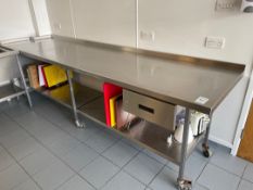 Mobile Stainless Steel Prep Station