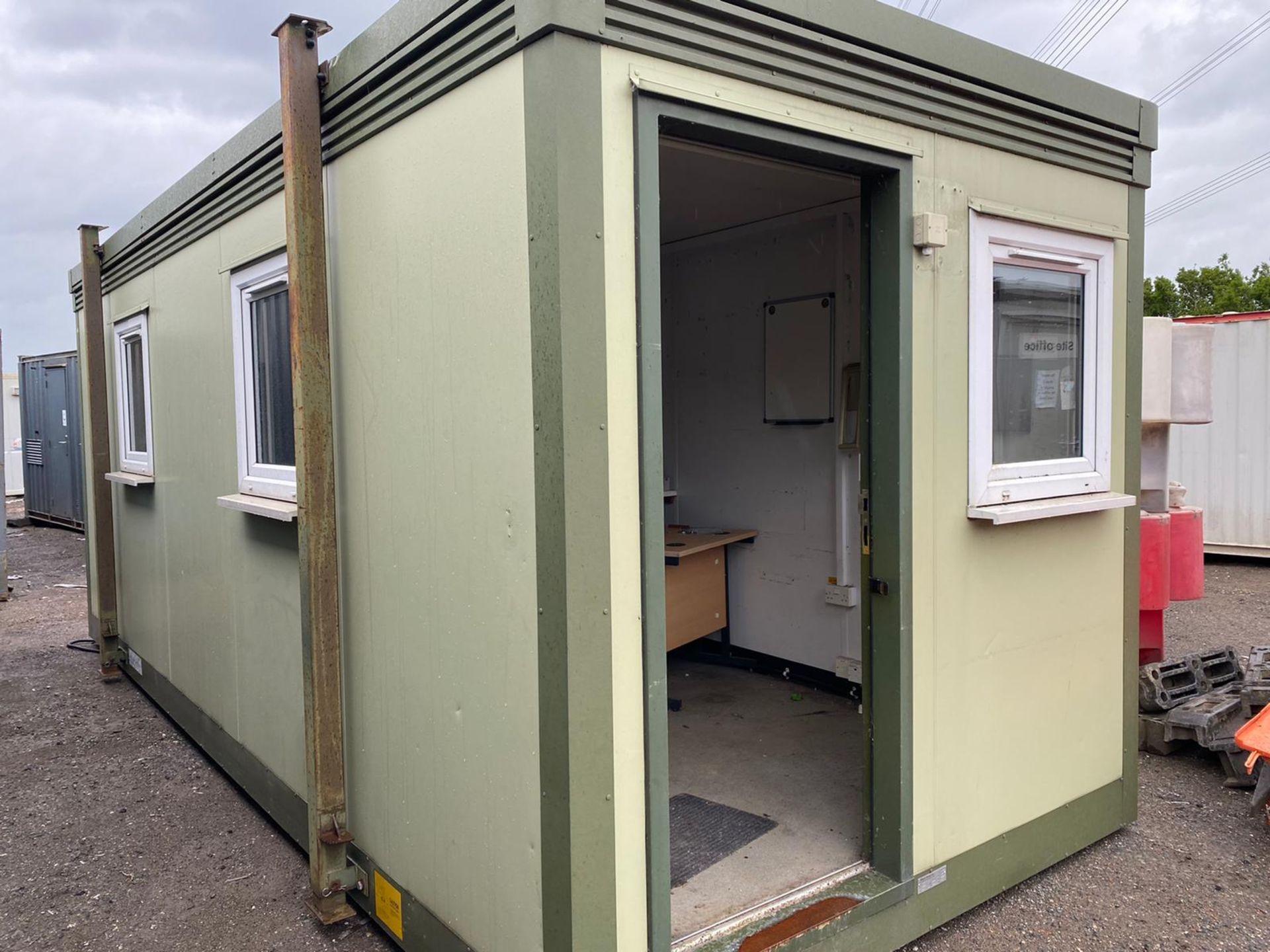 20ft site office canteen with office