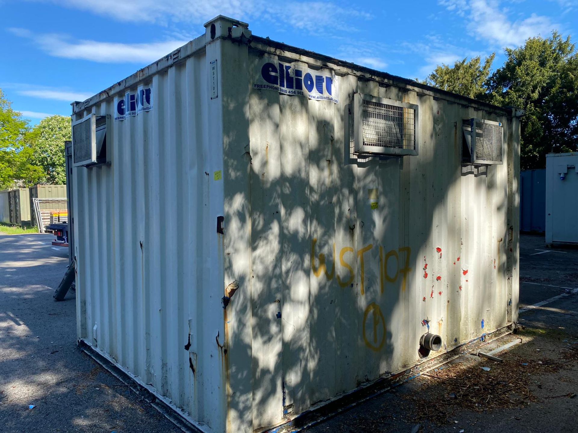 13ft 2 + 1 male and female toilet block container