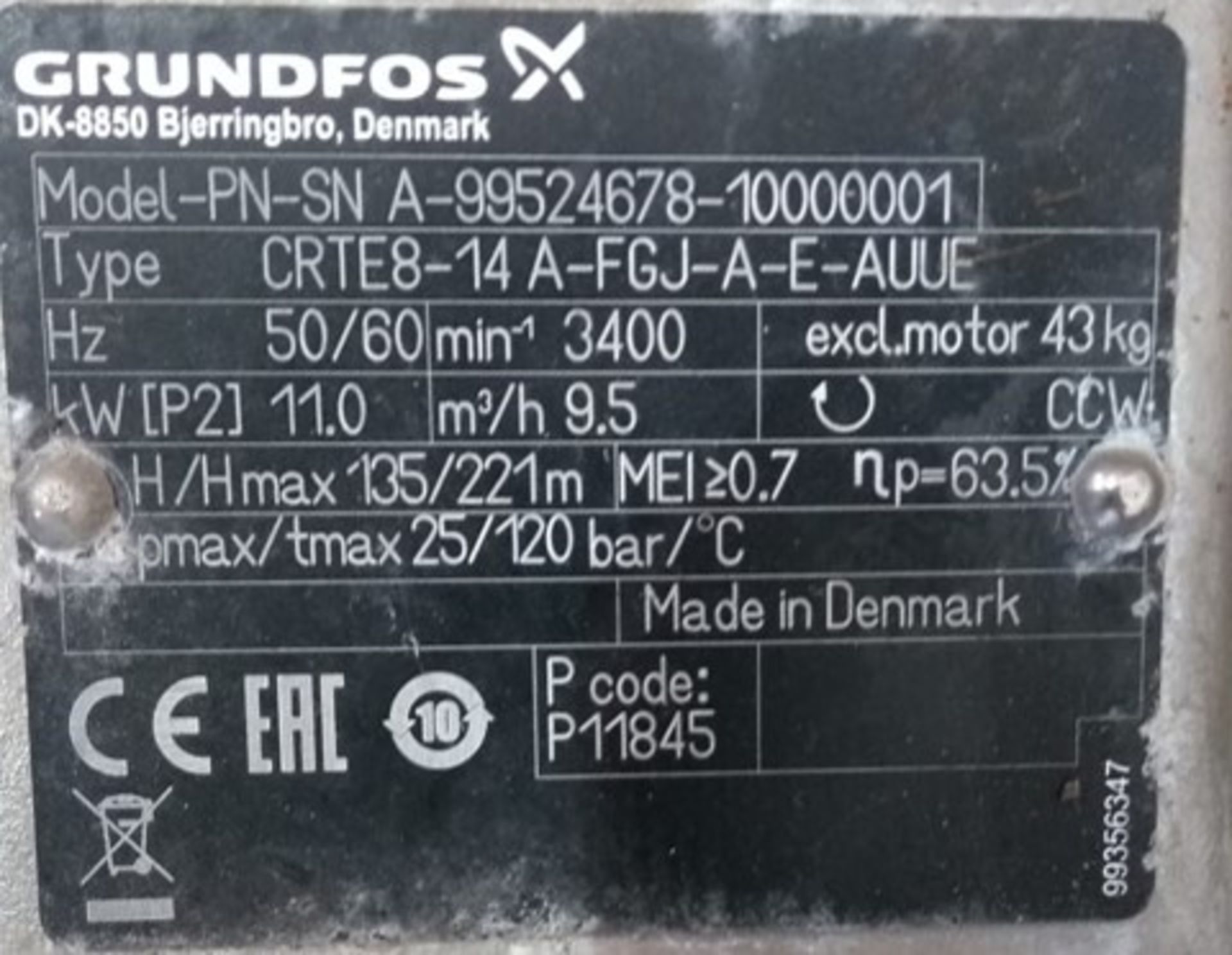 Titanium Grunfos pump high pressure pump - Image 2 of 3