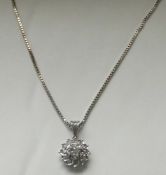 Antique Diamond Daisy 18ct Gold Necklace