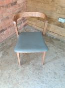 Wooden Chairs with leather seat x 8