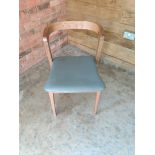 Wooden Chairs with leather seat x 8