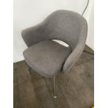 Grey Fabric Chairs x 2.