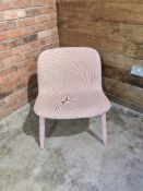 Pink Fabric Low Chairs x 2