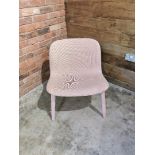 Pink Fabric Low Chairs x 2